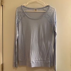 Pink Long Sleeve Lace Top